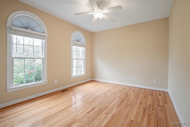 17220 Dawn Ct, Amelia Courthouse, VA 23002 - spare room with light wood-type flooring and ceiling fan