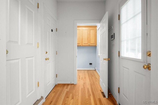 17220 Dawn Ct, Amelia Courthouse, VA 23002 - hall with light wood-style floors and baseboards