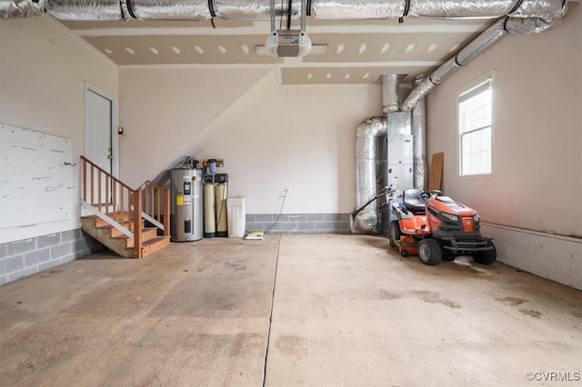 17220 Dawn Ct, Amelia Courthouse, VA 23002 - garage featuring a garage door opener and water heater