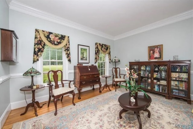 1638 Fallen Timber Trl, Powhatan, VA 23139 - sitting room with crown molding and wood finished floors