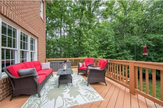 1638 Fallen Timber Trl, Powhatan, VA 23139 - deck with outdoor lounge area