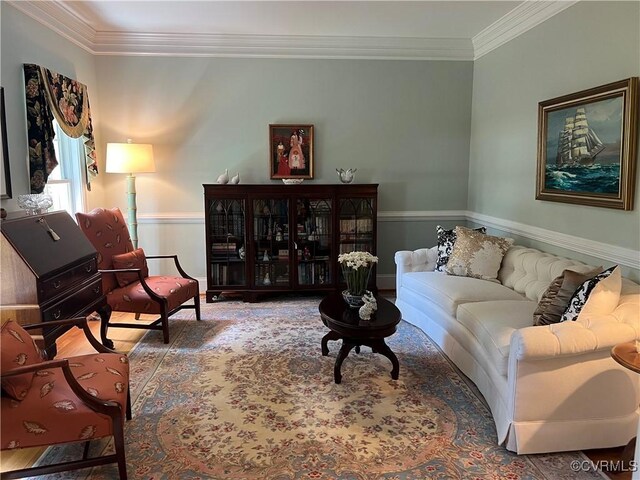 1638 Fallen Timber Trl, Powhatan, VA 23139 - living area with crown molding and baseboards