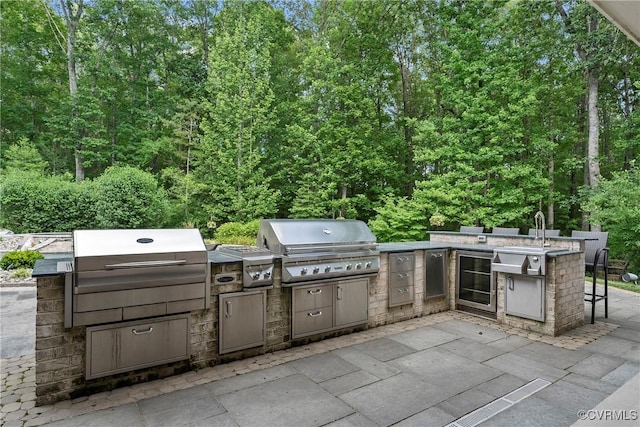 923 Merchant Lee Pl, Manakin Sabot, VA 23103 - view of patio / terrace with area for grilling and wine cooler