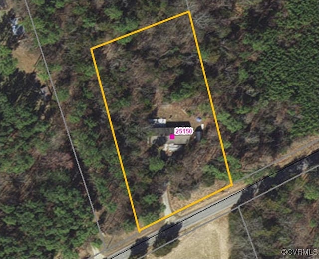 25150 Selma Rd, Jetersville, VA 23083 - aerial map of property and surrounding area with property parcel outlined