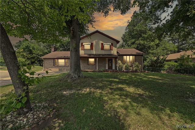 1593 Baxter Rd, Prince George, VA 23875 - view of front facade featuring brick siding and a chimney