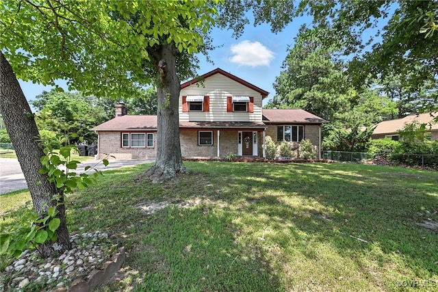 1593 Baxter Rd, Prince George, VA 23875 - view of front facade featuring brick siding and a chimney
