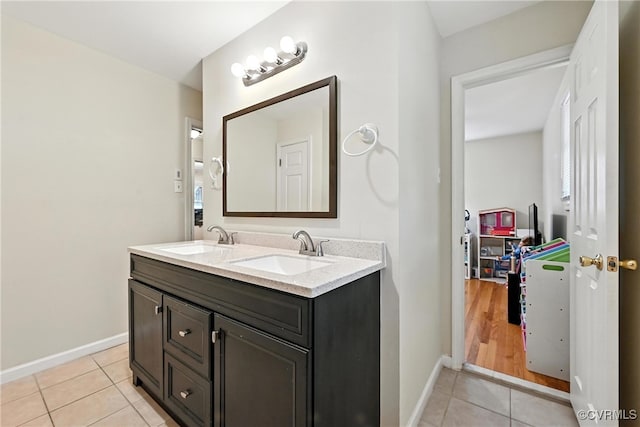 1593 Baxter Rd, Prince George, VA 23875 - full bath featuring double vanity and tile patterned floors