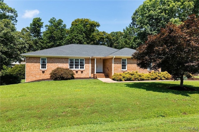 4410 Sharonridge Dr, North Chesterfield, VA 23236 - ranch-style house featuring a front lawn and brick siding