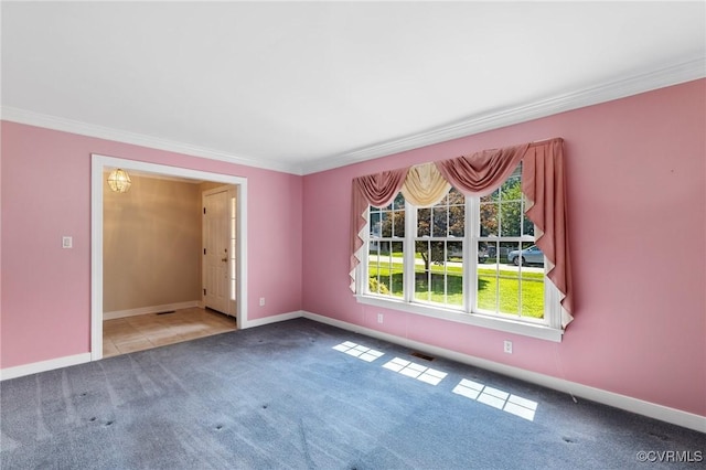 4410 Sharonridge Dr, North Chesterfield, VA 23236 - carpeted empty room with crown molding