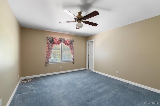 4410 Sharonridge Dr, North Chesterfield, VA 23236 - spare room with carpet floors and ceiling fan