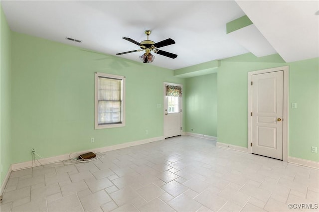 4410 Sharonridge Dr, North Chesterfield, VA 23236 - unfurnished room with a ceiling fan and baseboards