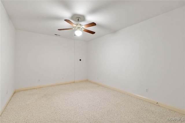 4410 Sharonridge Dr, North Chesterfield, VA 23236 - carpeted spare room featuring a ceiling fan and baseboards