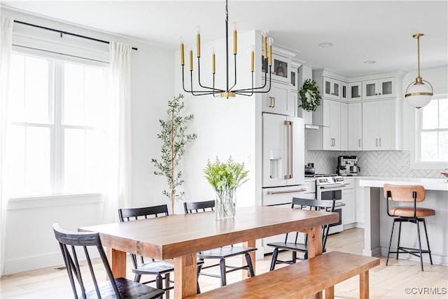 3013 Swanns Inn Cres, Goochland, VA 23063 - dining room featuring a chandelier and baseboards