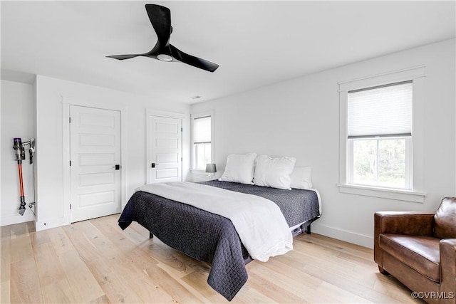 3013 Swanns Inn Cres, Goochland, VA 23063 - bedroom featuring light wood-style flooring and a ceiling fan