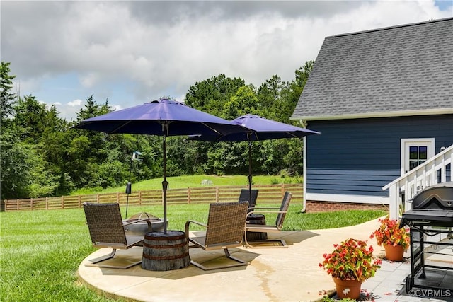 3013 Swanns Inn Cres, Goochland, VA 23063 - view of patio with an outdoor fire pit and grilling area