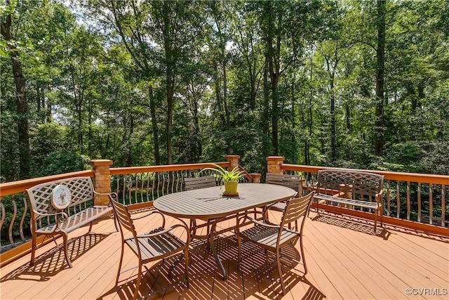 12103 Wexwood Pl, North Chesterfield, VA 23236 - wooden terrace featuring outdoor dining space