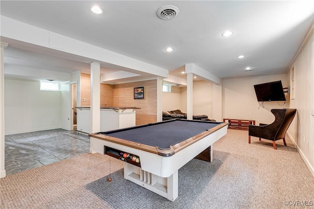 12103 Wexwood Pl, North Chesterfield, VA 23236 - recreation room with recessed lighting and pool table