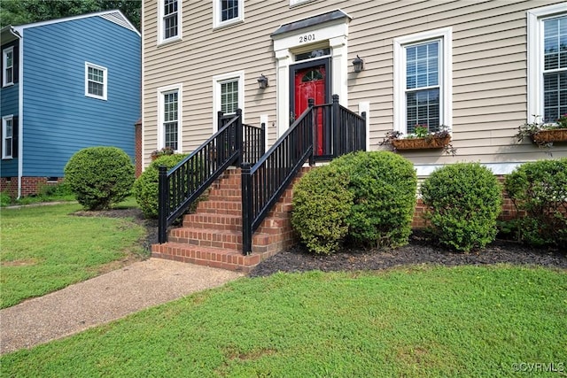 2801 Aspinwald Dr, Henrico, VA 23233 - property entrance featuring a lawn