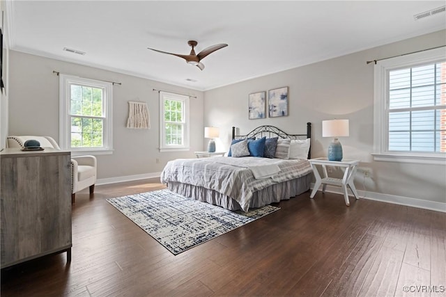 2801 Aspinwald Dr, Henrico, VA 23233 - bedroom featuring dark wood-type flooring and ceiling fan