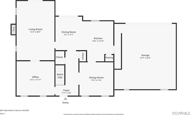 2801 Aspinwald Dr, Henrico, VA 23233 - view of home floor plan