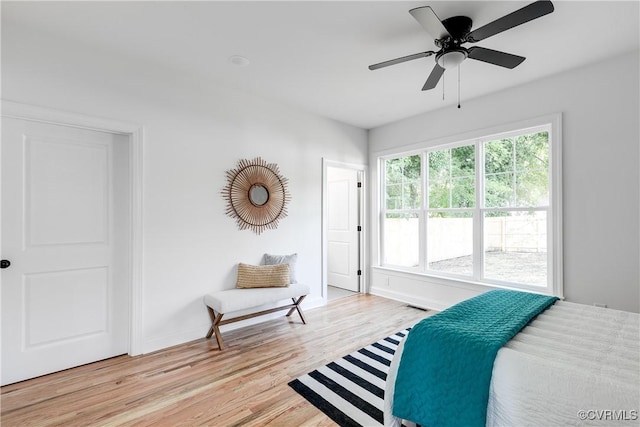 18 W 29th St, Richmond, VA 23223 - bedroom with light wood-style floors and ceiling fan