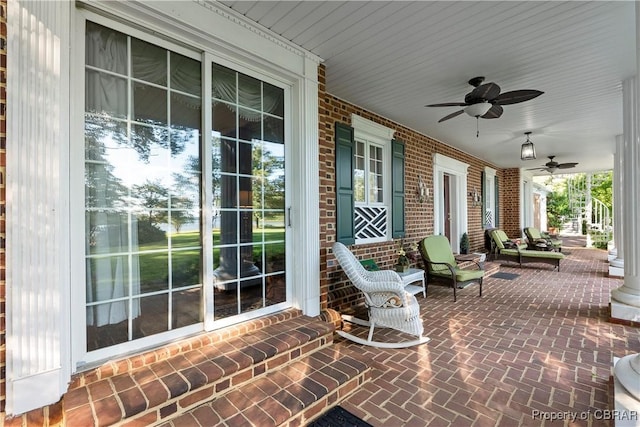 985 Kingston Ln, North, VA 23128 - porch with ceiling fan