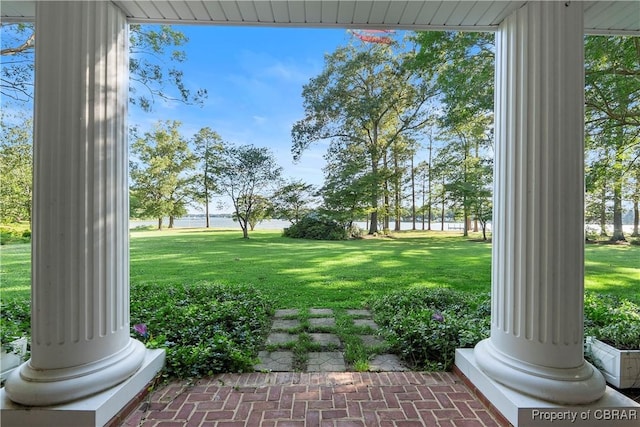 985 Kingston Ln, North, VA 23128 - view of green lawn featuring a water view
