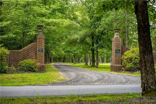 985 Kingston Ln, North, VA 23128 - view of dirt / gravel road with a forest view