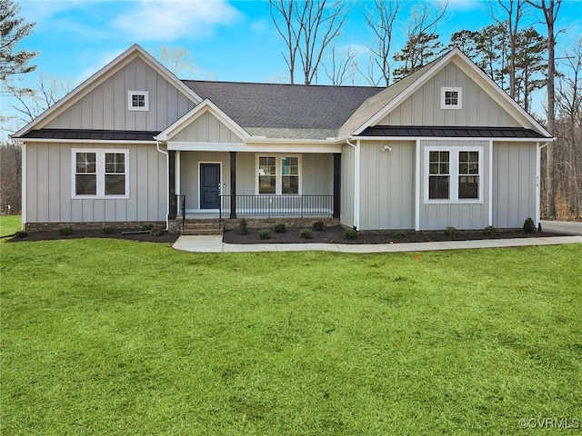 TBD Kensington Ln Unit 13, Goochland, VA 23063 - view of front facade featuring covered porch, a standing seam roof, and a front yard