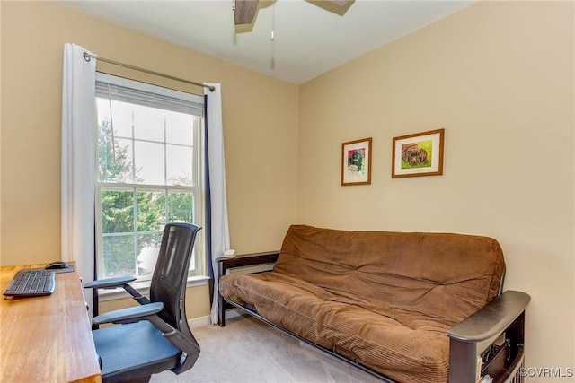 8750 Springwater Dr, Henrico, VA 23228 - carpeted office featuring plenty of natural light and ceiling fan