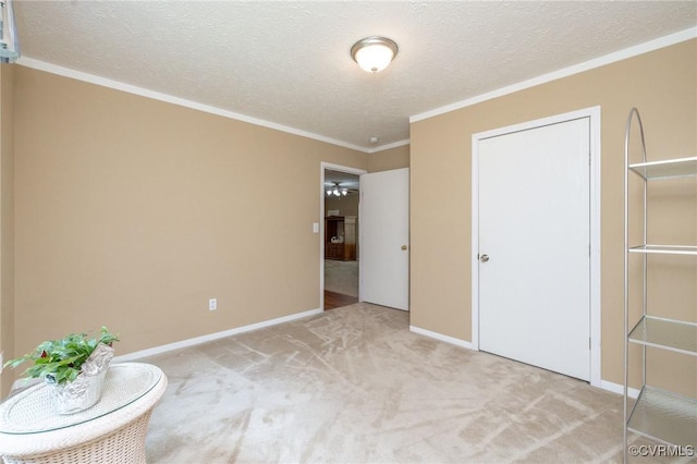 3737 Shelton Store Rd, Buckingham, VA 23921 - unfurnished bedroom with carpet flooring, ornamental molding, and a textured ceiling