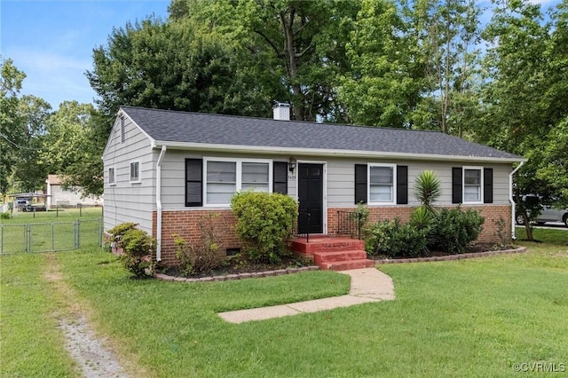 5425 Germain Rd, Richmond, VA 23224 - ranch-style home featuring brick siding and a chimney