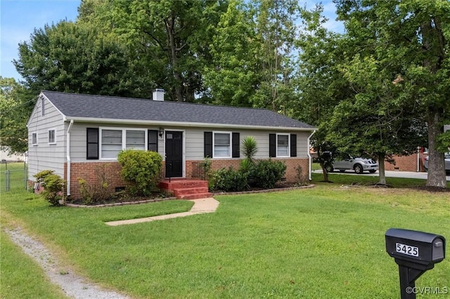 5425 Germain Rd, Richmond, VA 23224 - ranch-style home featuring brick siding and a chimney