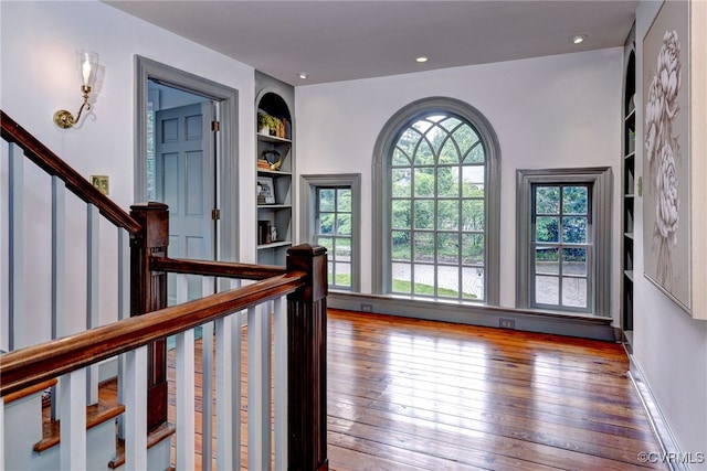 99 Walnut Hills Dr, Williamsburg, VA 23185 - entrance foyer with wood-type flooring, stairs, and recessed lighting