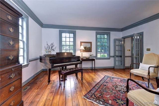 99 Walnut Hills Dr, Williamsburg, VA 23185 - sitting room with ornamental molding and light wood-type flooring