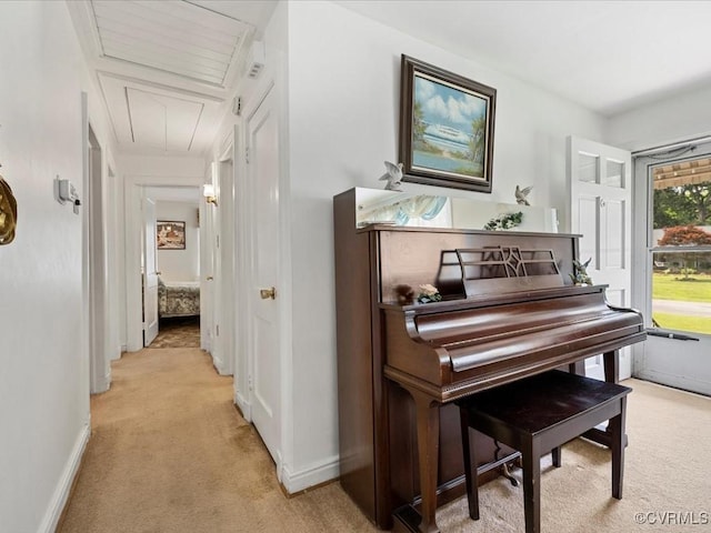 5913 Ridge Rd, Henrico, VA 23227 - corridor with attic access and light colored carpet
