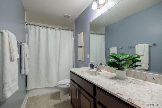 8838 Rushbrooke Ln, Mechanicsville, VA 23116 - bathroom with vanity, tile patterned flooring, and a shower with curtain