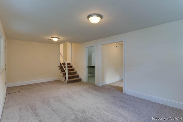 727 Teach St, Hampton, VA 23661 - carpeted spare room with stairs and baseboards