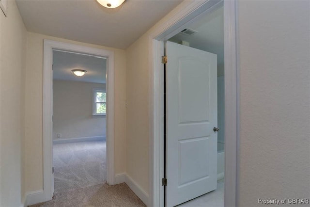 727 Teach St, Hampton, VA 23661 - hallway featuring carpet flooring and baseboards
