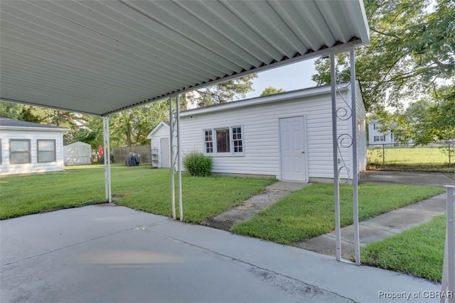 727 Teach St, Hampton, VA 23661 - view of patio / terrace featuring an outbuilding