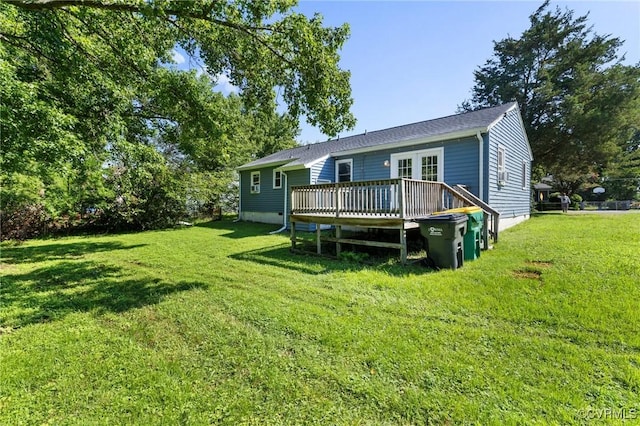 1110 Pine Ave, Hopewell, VA 23860 - back of house with a deck and a yard