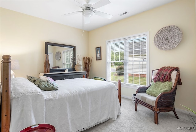 138 Carriage Point Ln, Glen Allen, VA 23059 - bedroom with light carpet and a ceiling fan