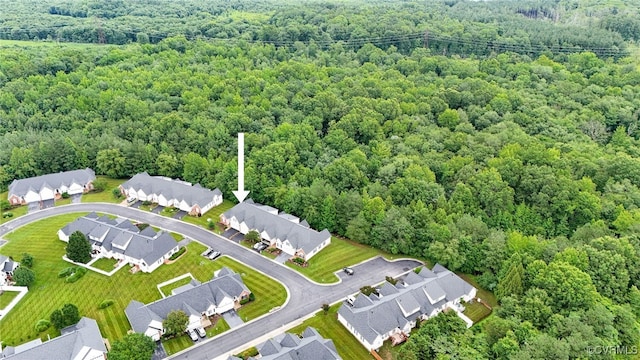 138 Carriage Point Ln, Glen Allen, VA 23059 - aerial perspective of suburban area with a heavily wooded area