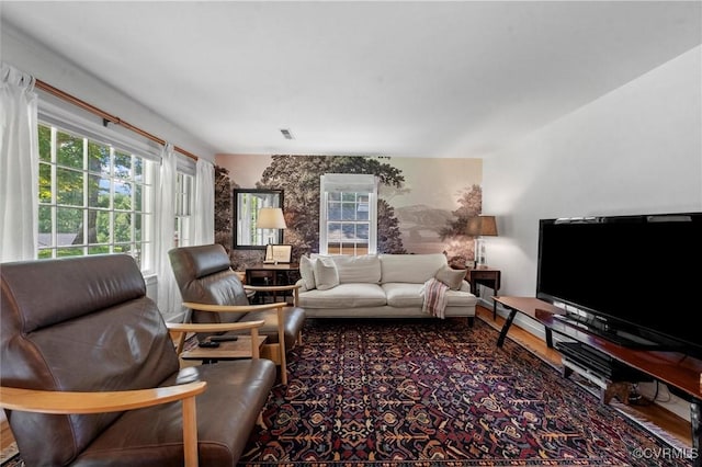 2226 Highland Dr, Powhatan, VA 23139 - living area with healthy amount of natural light and wood finished floors