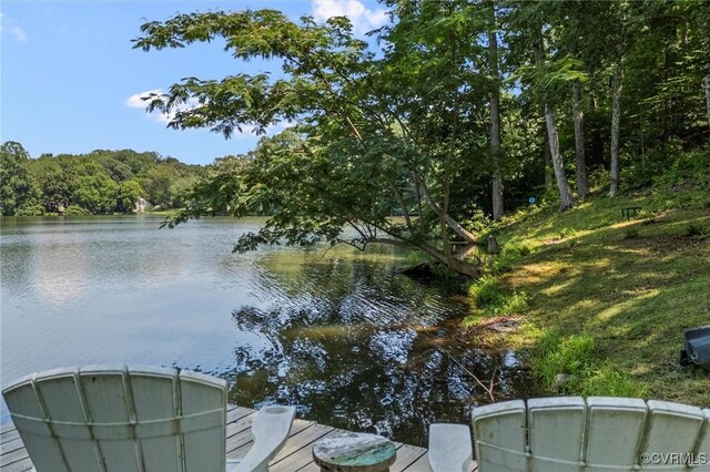 2226 Highland Dr, Powhatan, VA 23139 - water view with a heavily wooded area