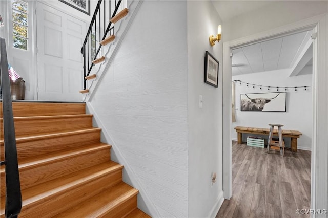 2226 Highland Dr, Powhatan, VA 23139 - stairs featuring wood finished floors and baseboards