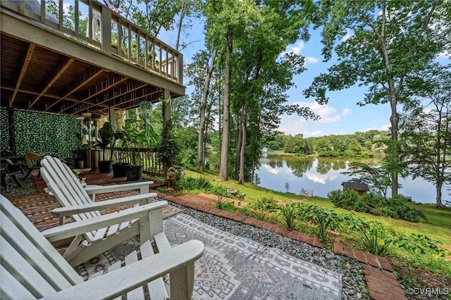2226 Highland Dr, Powhatan, VA 23139 - view of patio with a water view