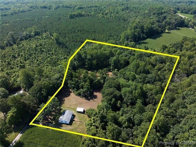 366 Patterson Rd, Mattaponi, VA 23110 - aerial view of property and surrounding area with property parcel outlined