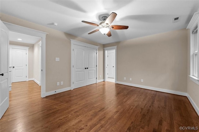 11499 Jack Ln, Hanover, VA 23146 - unfurnished bedroom with wood finished floors and a ceiling fan