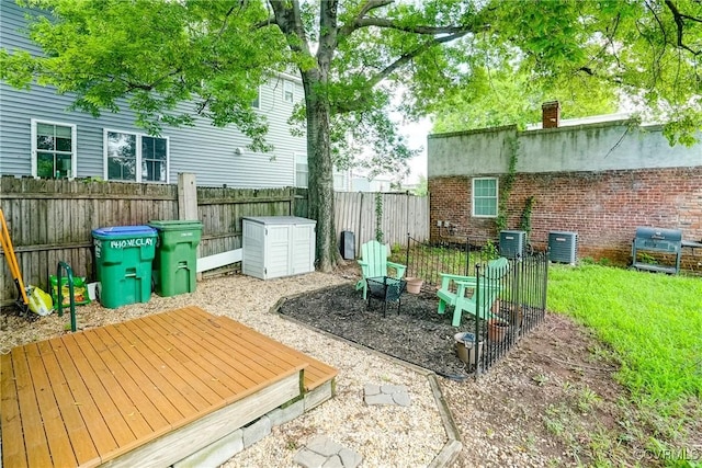 1410 W Clay St, Richmond, VA 23220 - fenced backyard featuring area for grilling